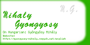 mihaly gyongyosy business card