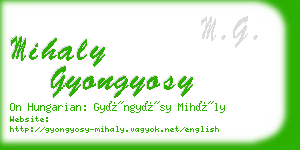 mihaly gyongyosy business card